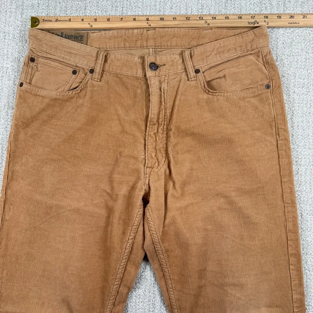 Polo Ralph Lauren Mens 36x32 Brown Corduroy Straight Leg Classic Fit Pants - Picture 8 of 11
